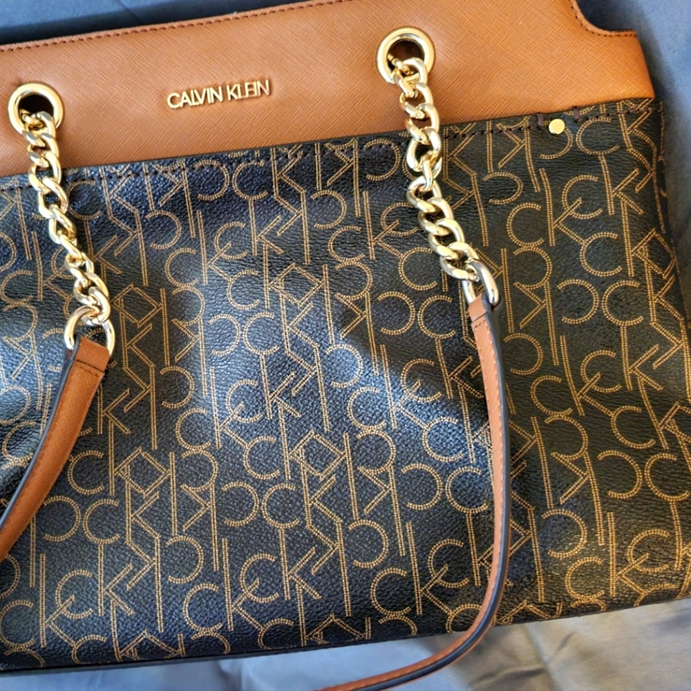 Leather Calvin Klein tote